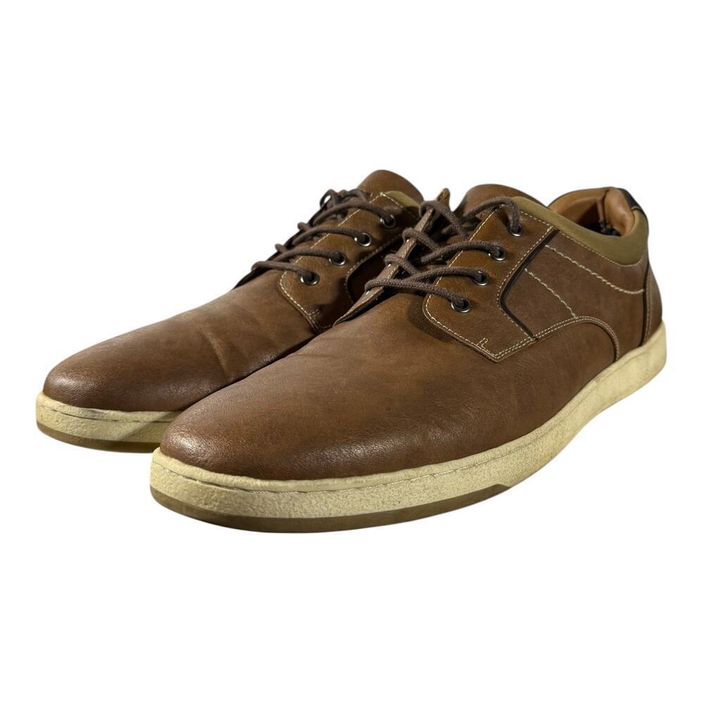 Hawker Rye Shoes Men’s 13 Larelissi Contrast Stitch Sneakers Brown Leather Lace